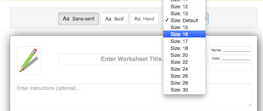 Custom Font Sizes