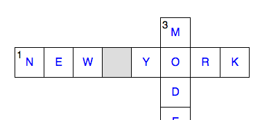 Show spaces as gray boxes.