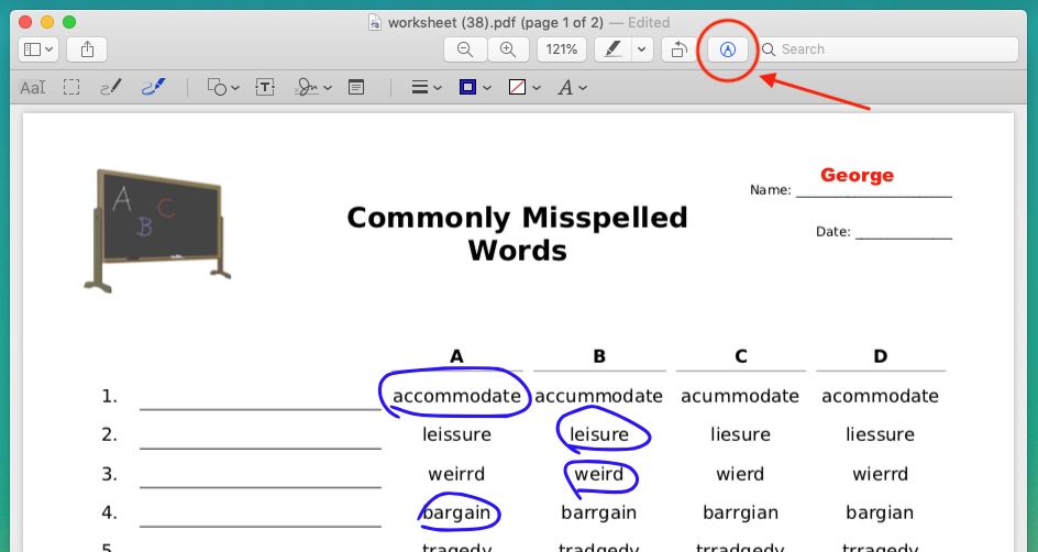 Annotating using OS X Preview