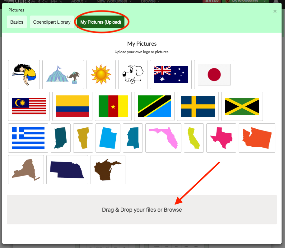 picture dialog - upload your own