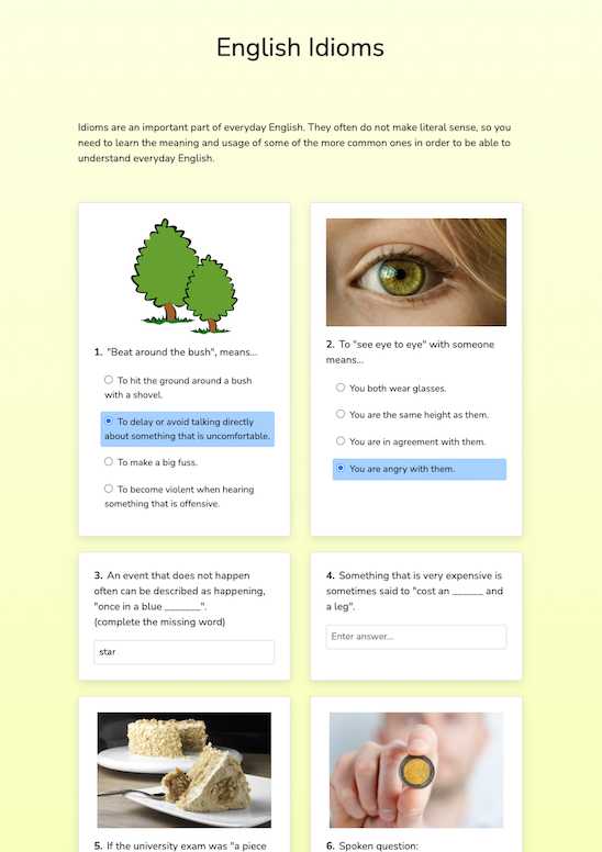 Interactive Worksheet Maker